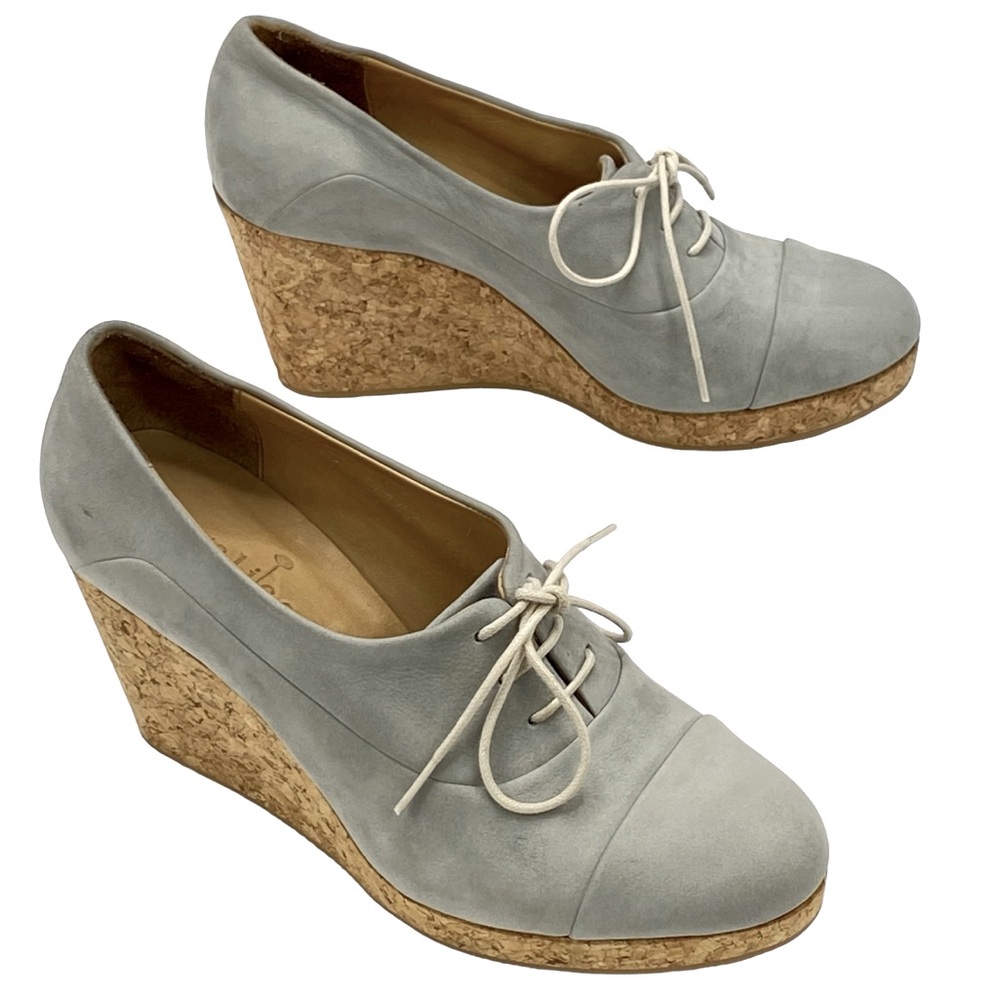 Coclico Gray Hama Cork Wedge Heels